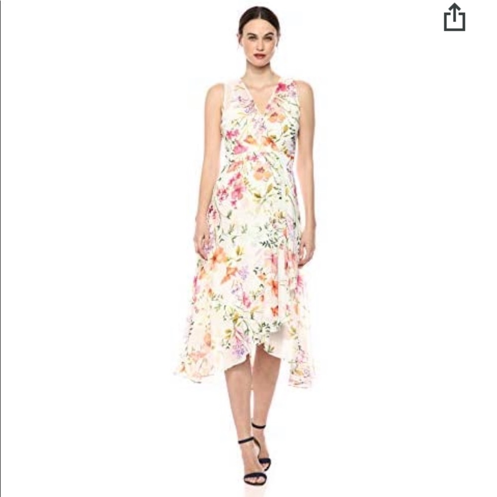 NWT Calvin Klein Chiffon Sleeveless V-Neck Dress